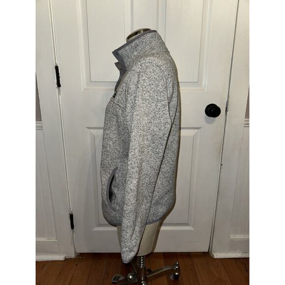 L.L. BEAN Pewter Gray Sweater Fleece Pullover With Funnel Neck Small Petite - Picture 4 of 6